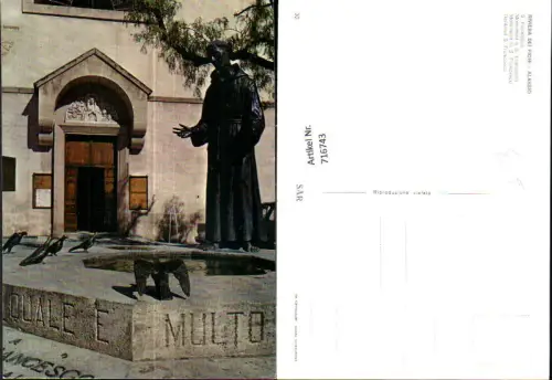 716743 Riviera dei Fiori Alassio S. Francesco Denkmal Statue Brunnen Italy