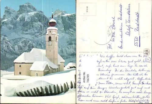 716749 Kirche von Colfuschg Südtirol im Winter Kolfuschg Italy pub SOS Kinderdorf W 9euro68