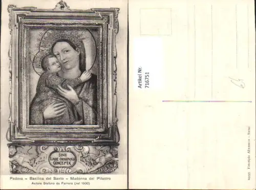 716751 Padova Padua Basilica del Santo Madonna del Pilastro Italy
