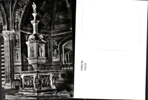 716755 Foto AK Siena Fonte Battesimale nell interno del Battistero Kirche Inneres Italy