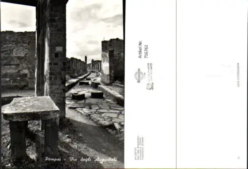 716762 Foto AK Pompei Rue des Augustales Ausgrabung Via degli Augustali Italy