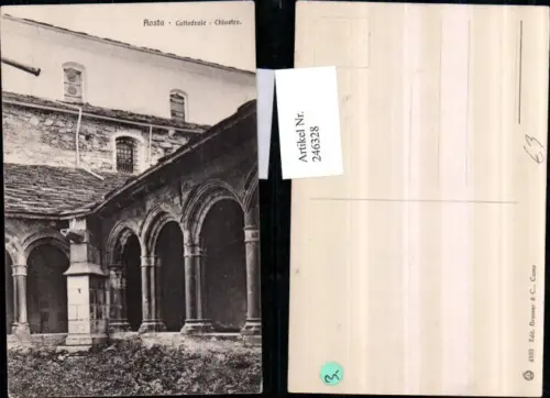 246328,Aosta Cattedrale Chiostro Kloster Kirche Arkaden