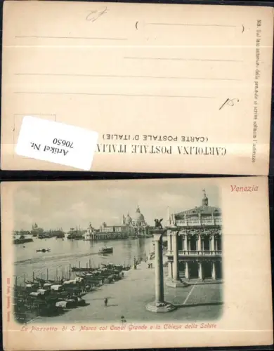 70650,Venezia La Piazzetta di S Marco col Canal Grande e la Chiesa della Salute