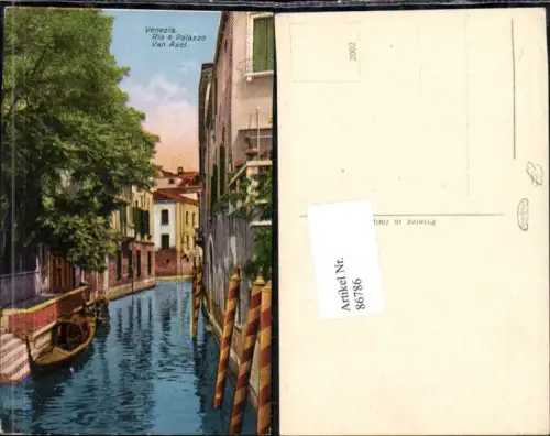 86786,Venezia Venedig Rio e Palazzo Van Axel Veneto