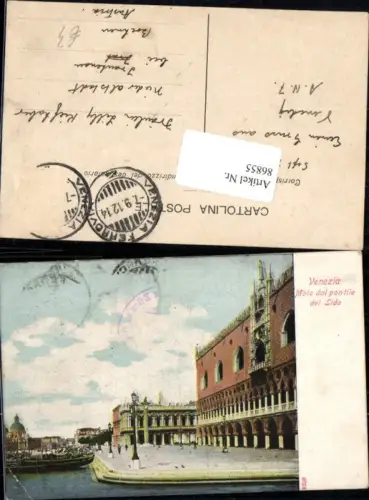 86855,Venezia Venedig Molo dal pontile del Lido Veneto