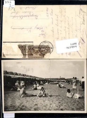 86971,Venezia Venedig Leute am Strand Veneto