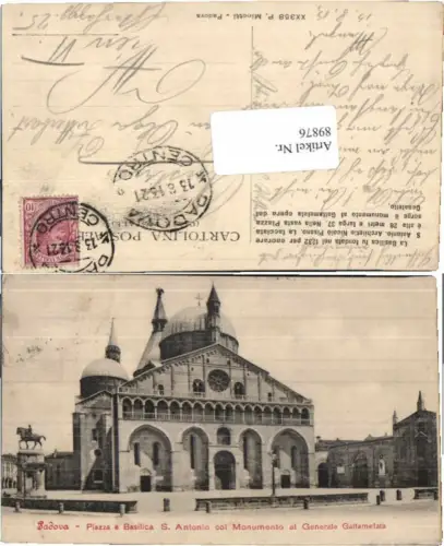 89876,Padova Piazza Basilica 1900