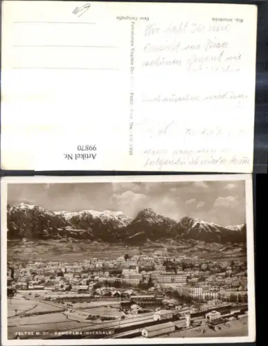 99870,Veneto Feltre Panorama invernale Winteransicht