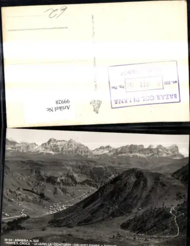 99928,Veneto Arabba Monte S. Croce Lavarella Contruin Gruppo Fanes e Tofane