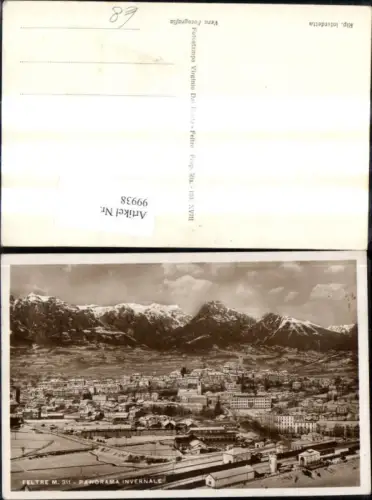 99938,Veneto Feltre Panorama invernale Winteransicht