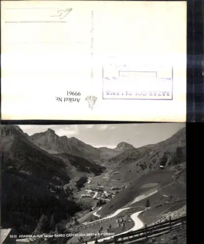 99961,Veneto Arabba verso Sasso Cappello P. Pordoi