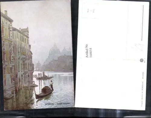 160054,Künstler Ak A. Scrocchi Veneto Venezia Venedig Canal Grande Gondel