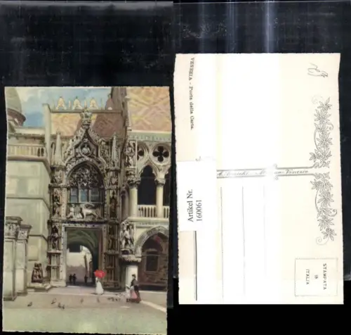 160061,Künstler Ak Veneto Venezia Venedig Porta dalla Carta