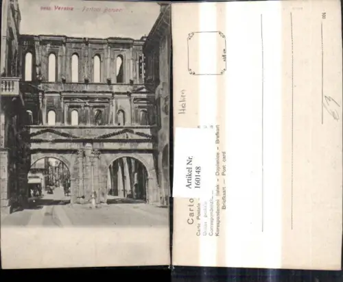 160148,Veneto Verona Portini Borsari Torbogen Brücke