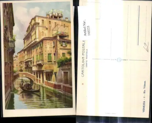 160225,Künstler Ak G. Aroldi Veneto Venezia Venedig Rio Vidman