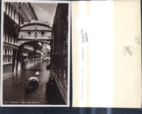 160259,Foto Ak Veneto Venezia Venedig Ponte d Sospiri Brücke