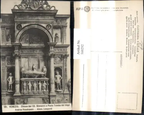 160292,Veneto Venezia Venedig Chiesa d SS Giovanni e Paolo Tomba del doge Andrea Vendramin