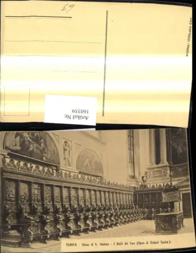 160359,Veneto Padova Chiesa di S. Giustina I Stalli del Coro Kirche Inneres