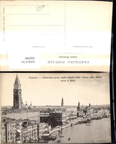 160390,Veneto Venezia Venedig Panorama preso dalla cupola della Chiesa della Salute verso il Molo