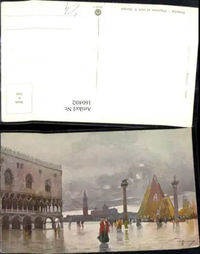 160402,Künstler Ak Veneto Venezia Venedig Piazzetta ed Isola S. Giorgio