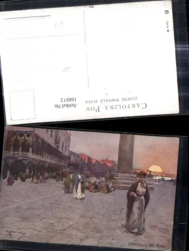160512,Künstler Ak Veneto Venezia Venedig Sul Molo