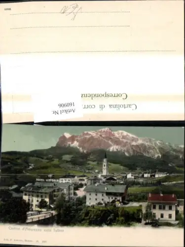 160906,Künstler Ak Veneto Belluno Cortina d Ampezzo colla Tofana pub Joh. F. Amonn 466