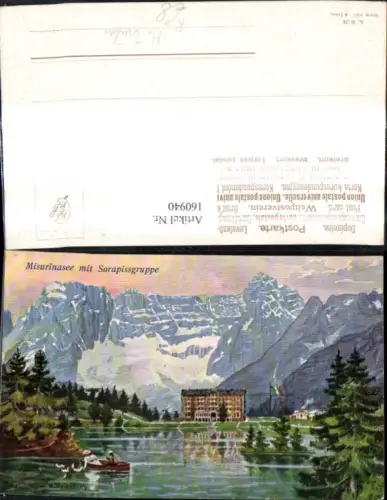 160940,Künstler Ak M. Treiber Veneto Belluno Misurinasee m. Sorapissgruppe