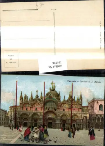 161188,Künstler Ak Veneto Venezia Venedig Basilica di S. Marco Markusplatz