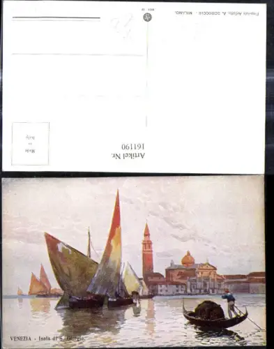 161190,Künstler Ak A. Scrocchi Veneto Venezia Venedig Isola di S. Giorgio