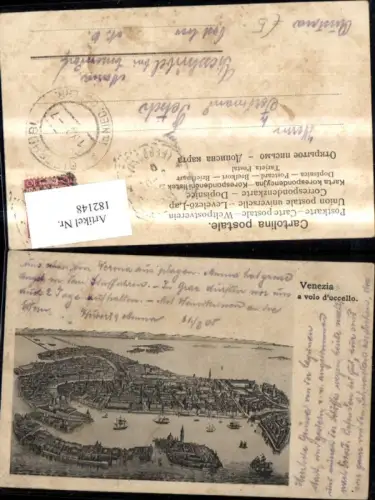 182148,Veneto Venezia Venediga volo d uccello Lagekarte Gesamtübersicht