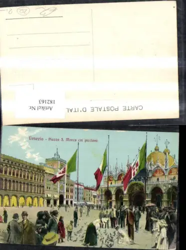 182163,Veneto Venezia Venedig Piazza S. Marco coi piccioni Markusplatz m. Tauben Personen