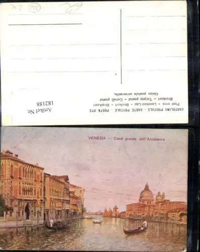 182188,Veneto Venezia Venedig Canal grande dall Accademia Künstler Ak