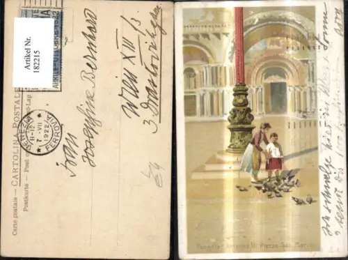 182215,Veneto Venezia Venedig Litho AK Antenna di Piazza San Marco