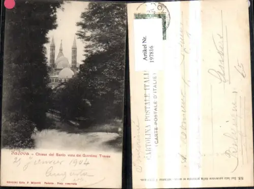 197816,Veneto Padova Chiesa del Santo vista dal Giardino Treves