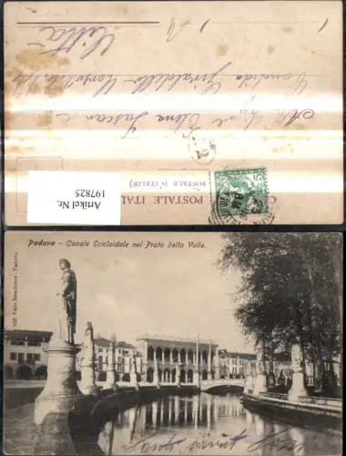 197825,Veneto Padova Padua Canale Ecicloidale nel Prato della Valle