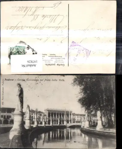 197826,Veneto Padova Padua Canale Ecilcloidale nel Prato della Valle