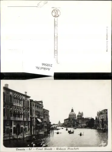 210566,Veneto Venezia Venedig Canal Grande Palazzo Franchetti Gondeln