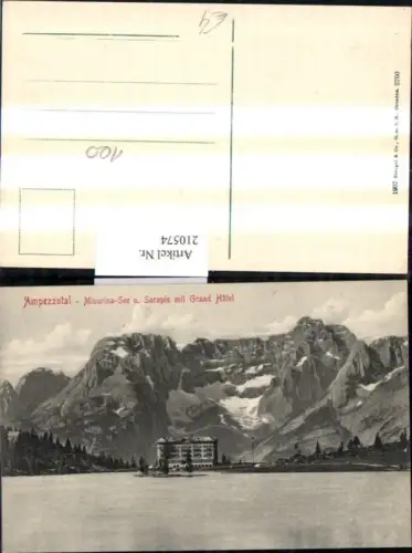 210574,Veneto Ampezzotal Misurina-See u. Soropis m. Grand Hotel