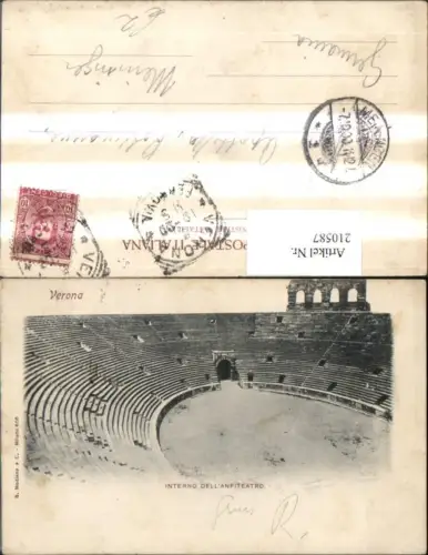210587,Veneto Verona Interno dell'Anfiteatro