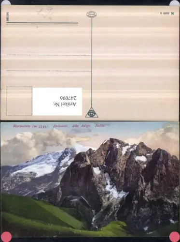 247096,Veneto Belluno Marmolata Dolomiti Alto Adige Bergkulisse b. Rocca Pietore pub Joh. F. Amonn
