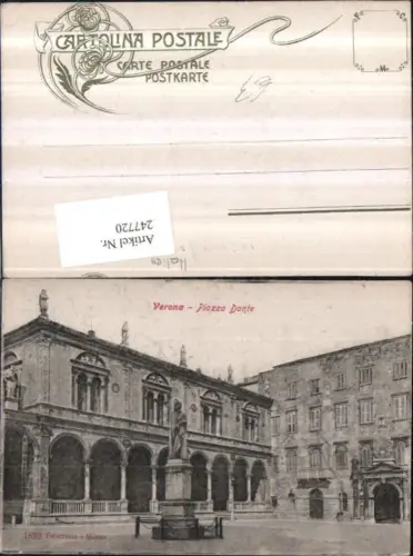 247720,Veneto Verona Piazza Dante m. Denkmal