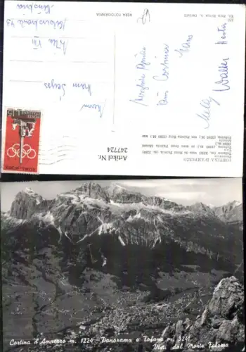 247724,Veneto Belluno Cortina d'Ampezzo Totale Panorama e Tofane Visti dal Monte Faloria