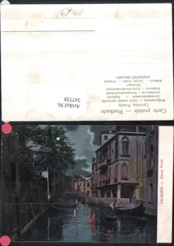 247728,Veneto Venezia Venedig Canal Priuli Kanal Gondel Mondschein