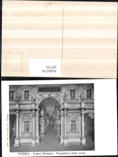247732,Veneto Vicenza Teatro Olimpico Prospettiva della scena Theater
