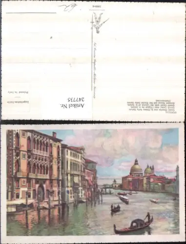 247735,Künstler AK Veneto Venezia Venedig Canal Grande con la Chiesa della Salute Kanal u. Kirche