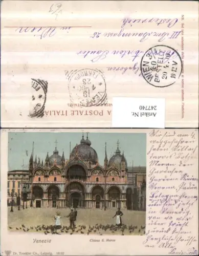 247740,Litho AK Veneto Venezia Venedig Chiesa S. Marco Markuskirche pub Trenkler u. Co 18182