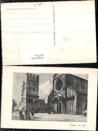 247776,Künstler Präge AK Veneto Verona S. Zeno Kirche