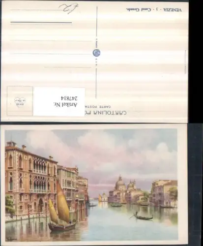 247814,Künstler AK G. Aroldi Veneto Venezia Venedig Canal Grande