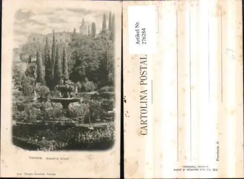 276284,Veneto Verona Giardino Giusti Garten Brunnen Kirche
