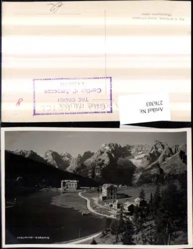 276303,Veneto Belluno Misurina See Sorapis Bergkulisse